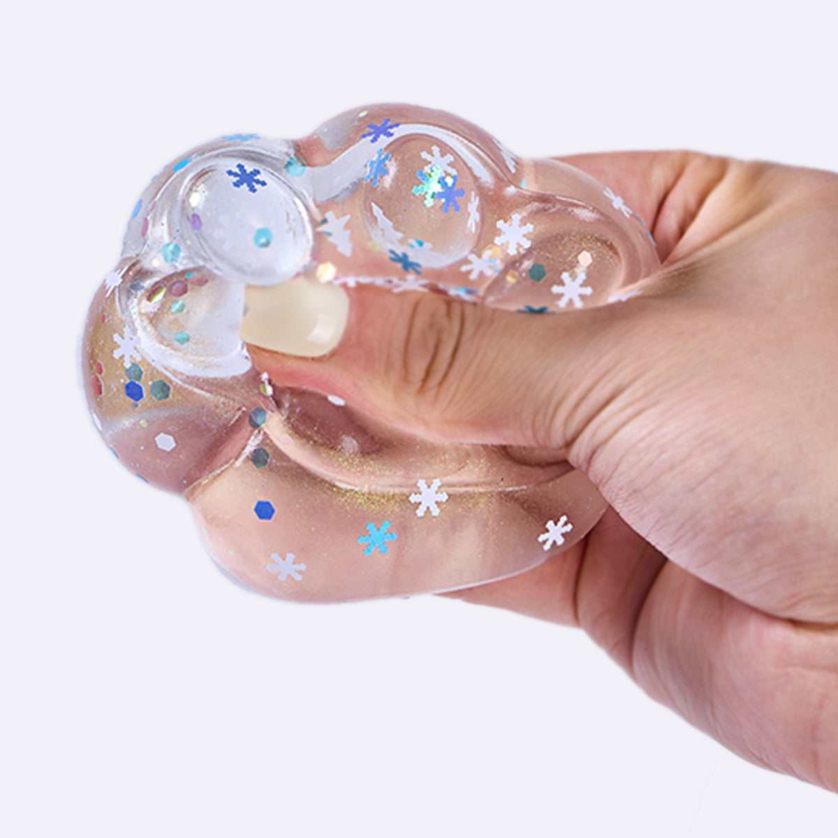 Blue Sprinkle Clear Paw Taba Squishy