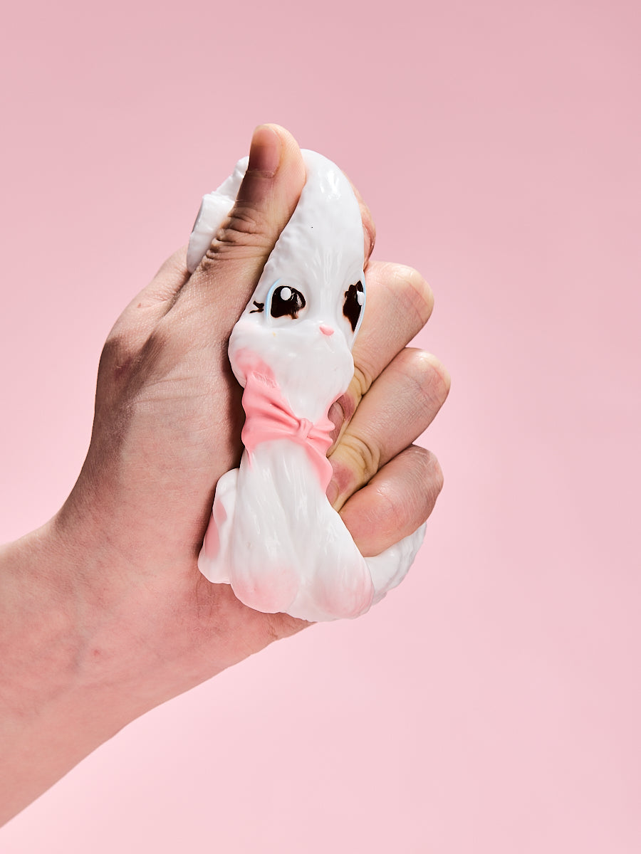 White Cat with Pink Bow Taba Squishy