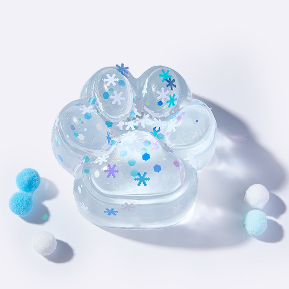 Blue Sprinkle Clear Paw Taba Squishy