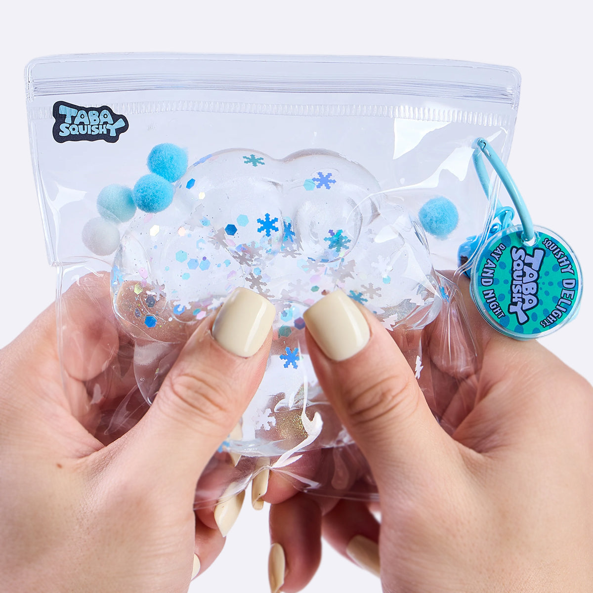 Blue Sprinkle Clear Paw Taba Squishy