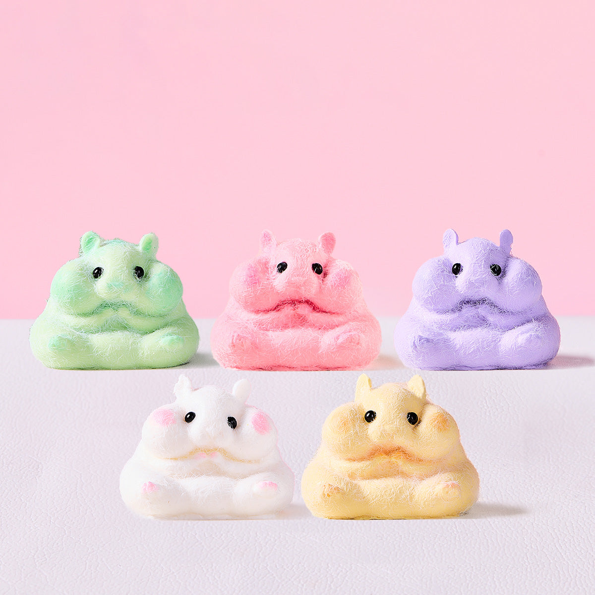 Flocked Hamster Taba Squishy (5 Color Options)