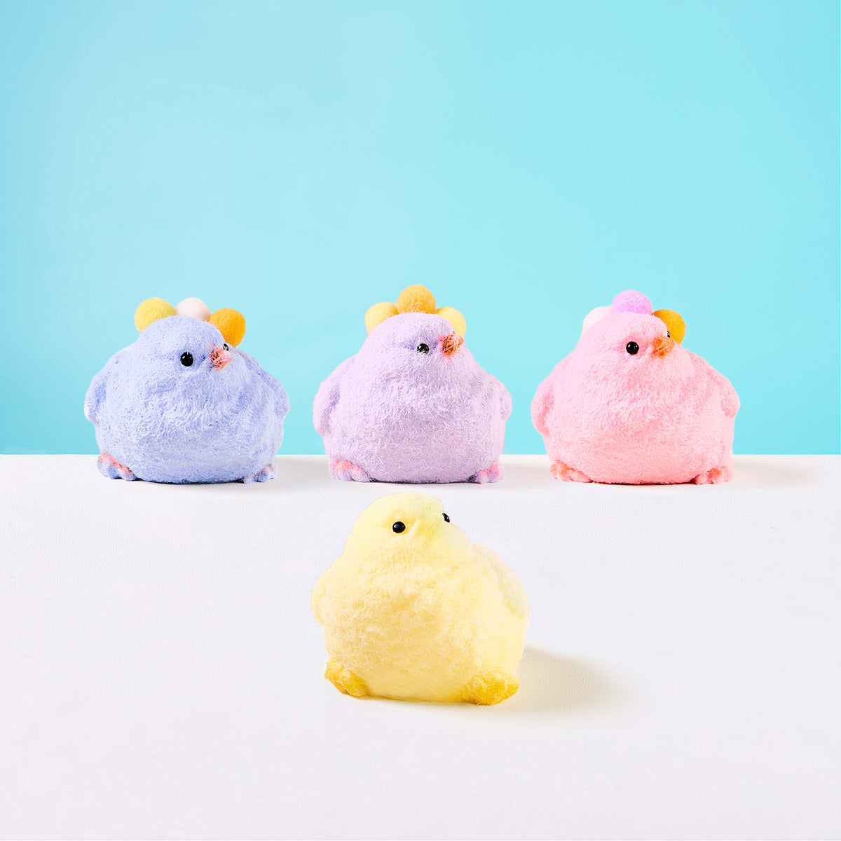 Flocked Chick Taba Squishy (4 Color Options)