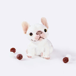 Flocked White French Bulldog Taba Squishy